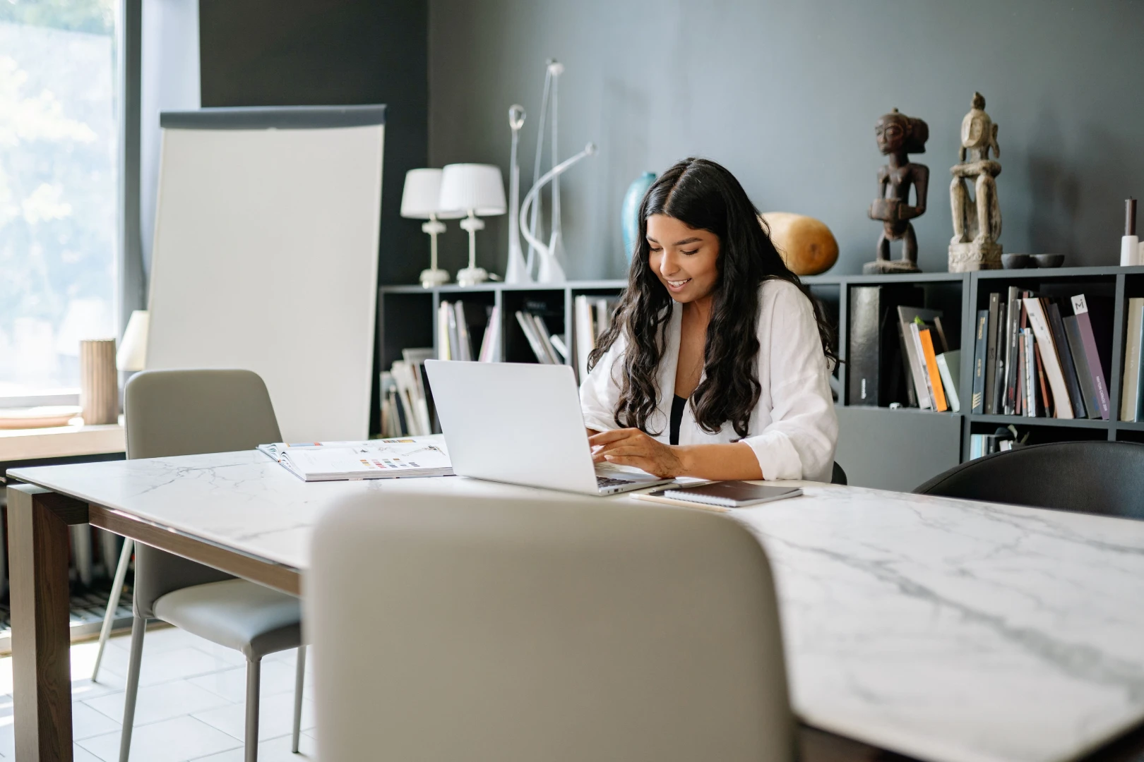 Woman Processing Payroll